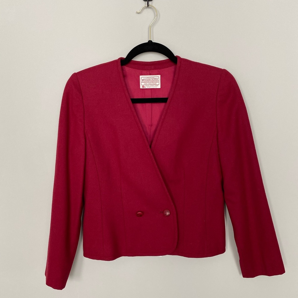 Vintage Pendleton Double Breasted Crop Blazer - image 1